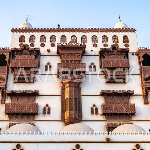 Al Tayibat City Museum in Jeddah at sunset, Saudi Arabia, with its traditional architectural design, showcases the rich cultural heritage of region