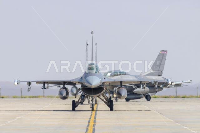 Konya, Turkey - 07.02.2025: Several war planes from Turkish, United States, Qatar, Egypt, Hungary, Azerbaijan and Saudi Arabia Air Forces gather for a