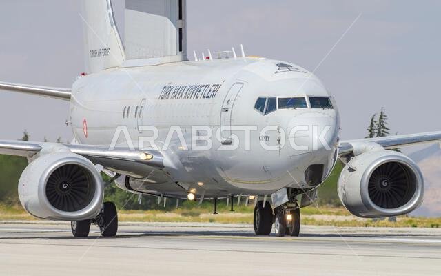 Konya, Turkey - 07.02.2025: Several war planes from Turkish, United States, Qatar, Egypt, Hungary, Azerbaijan and Saudi Arabia Air Forces gather for a