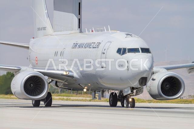 Konya, Turkey - 07.02.2025: Several war planes from Turkish, United States, Qatar, Egypt, Hungary, Azerbaijan and Saudi Arabia Air Forces gather for a