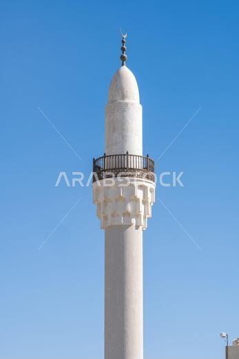 The majestic King Khalid Grand Mosque, one of the largest and most important mosques in Riyadh, Saudi Arabia, testament to Islamic architecture