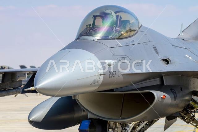 Konya, Turkey - 07.02.2025: Several war planes from Turkish, United States, Qatar, Egypt, Hungary, Azerbaijan and Saudi Arabia Air Forces gather for a