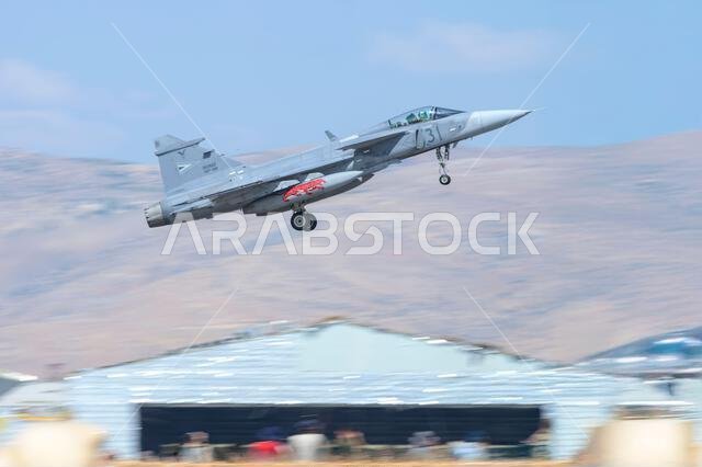 Konya, Turkey - 07.02.2025: Several war planes from Turkish, United States, Qatar, Egypt, Hungary, Azerbaijan and Saudi Arabia Air Forces gather for a