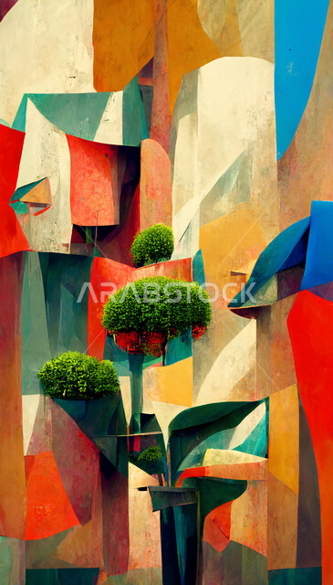 Close up of a creative painting, artistic drawings, plastic art, wall art, drawing boards, exhibitions and arts