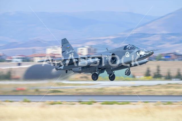 Konya, Turkey - 07.02.2025: Several war planes from Turkish, United States, Qatar, Egypt, Hungary, Azerbaijan and Saudi Arabia Air Forces gather for a