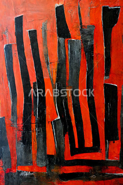 صورة مقربة للوحة فنية ابداعية ، رسوم فنية ، فن تشكيلي ، لوحة فنية جدارية ، لوحات رسم ، معارض و فنون