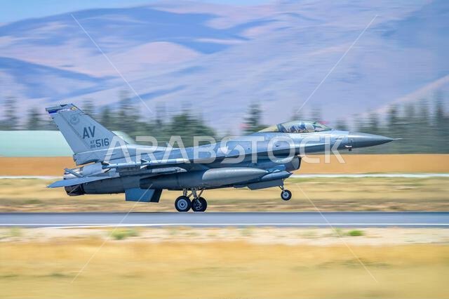 Konya, Turkey - 07.02.2025: Several war planes from Turkish, United States, Qatar, Egypt, Hungary, Azerbaijan and Saudi Arabia Air Forces gather for a