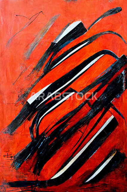 صورة مقربة للوحة فنية ابداعية ، رسوم فنية ، فن تشكيلي ، لوحة فنية جدارية ، لوحات رسم ، معارض و فنون