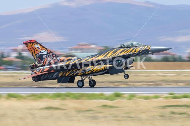 Konya, Turkey - 07.02.2025: Several war planes from Turkish, United States, Qatar, Egypt, Hungary, Azerbaijan and Saudi Arabia Air Forces gather for a