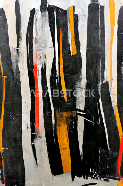 صورة مقربة للوحة فنية ابداعية ، رسوم فنية ، فن تشكيلي ، لوحة فنية جدارية ، لوحات رسم ، معارض و فنون