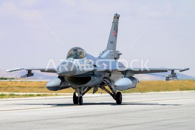 Konya, Turkey - 07.02.2025: Several war planes from Turkish, United States, Qatar, Egypt, Hungary, Azerbaijan and Saudi Arabia Air Forces gather for a
