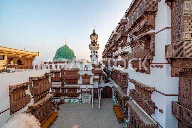 Jeddah, Saudi Arabia - December 19, 2024:  Al Tayibat City Museum in Jeddah at sunset, Saudi Arabia, with its traditional architectural design, showca
