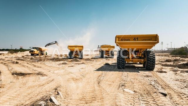 CAT Machines at the ARAMCO Stadium site in Al Khobar