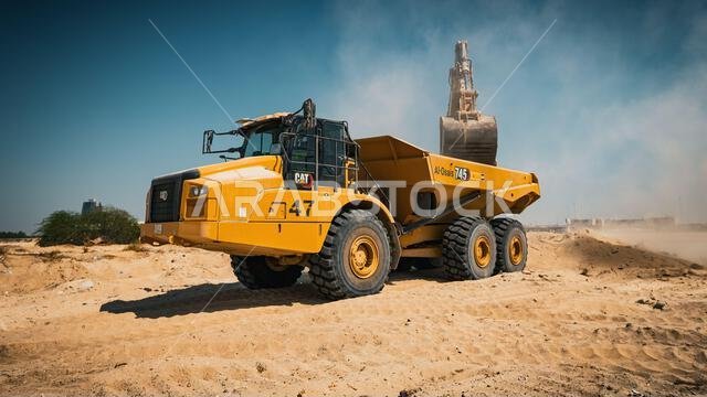 CAT Machines at the ARAMCO Stadium site in Al Khobar