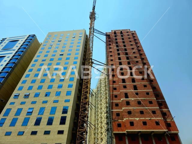 A new high rise of buildings in Makkah, New buildings under construction, Saudi Arabian real estate projects, a developmental project in Saudi Arabia