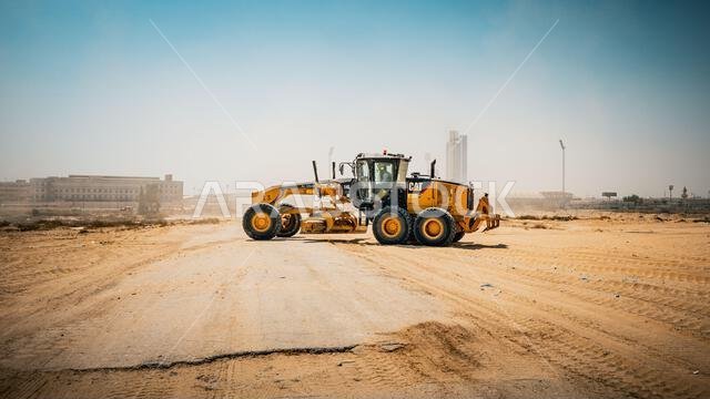 CAT Machines at the ARAMCO Stadium site in Al Khobar