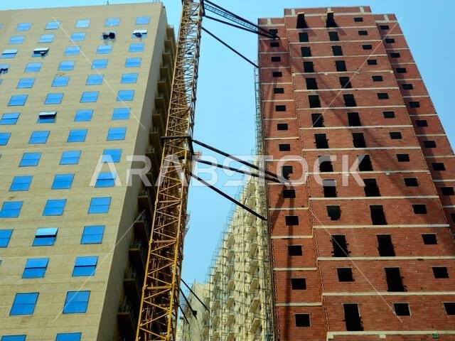 A new high rise of buildings in Makkah, New buildings under construction, Saudi Arabian real estate projects, a developmental project in Saudi Arabia A new high rise of buildings in Makkah, New buildings under construction, Saudi Arabian real estate projects, a developmental project in Saudi Arabia
