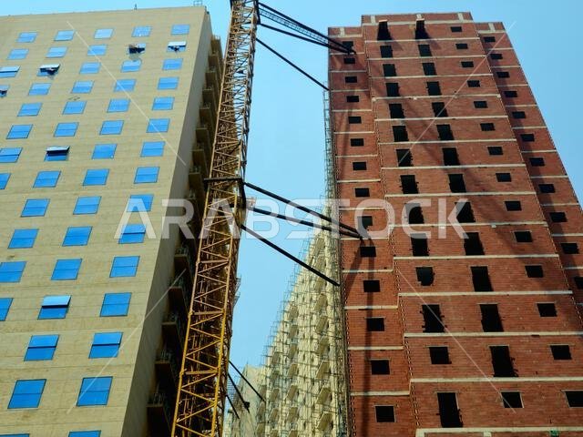 A new high rise of buildings in Makkah, New buildings under construction, Saudi Arabian real estate projects, a developmental project in Saudi Arabia