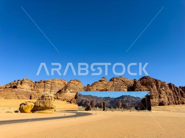 Maraya, the world's largest mirrored building with sunrise, in Al Ula, Saudi Arabia