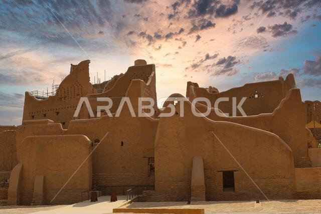 Al Diriyah old capital . Riyadh Saudi Arabia - Diriyah ruins - Saudi culture. National day