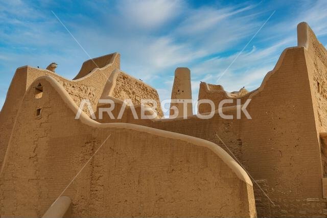 Al Diriyah old capital . Riyadh Saudi Arabia - Diriyah ruins - Saudi culture. National day