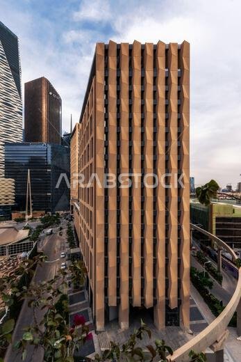 Modern buildings in King Abdullah Financial District (KAFD), Riyadh, Saudi Arabia.