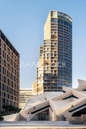 مبانٍ حديثة في مركز الملك عبد الله المالي (KAFD)، الرياض، المملكة العربية السعودية.