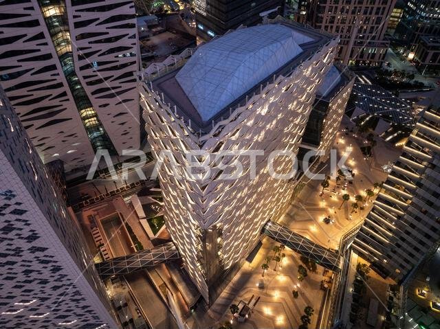 Modern buildings in King Abdullah Financial District (KAFD), Riyadh, Saudi Arabia.