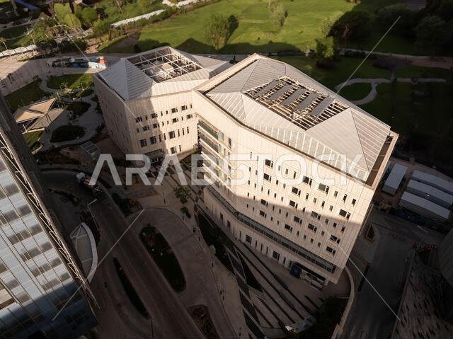 Modern buildings in King Abdullah Financial District (KAFD), Riyadh, Saudi Arabia.