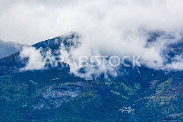 Wonderful view of the clouds from Alsoda mountains in Abha city southern Part of Saudi Arabia.