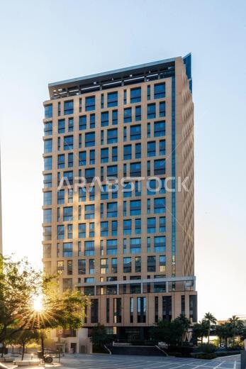Modern buildings in King Abdullah Financial District (KAFD), Riyadh, Saudi Arabia.