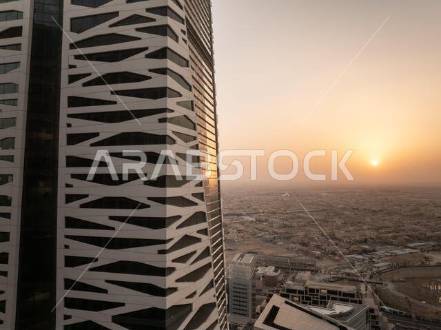 Modern buildings in King Abdullah Financial District (KAFD), Riyadh, Saudi Arabia.