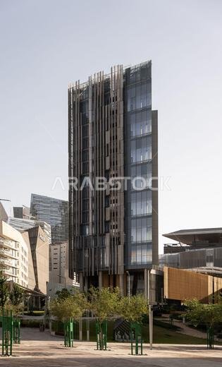 Modern buildings in King Abdullah Financial District (KAFD), Riyadh, Saudi Arabia.