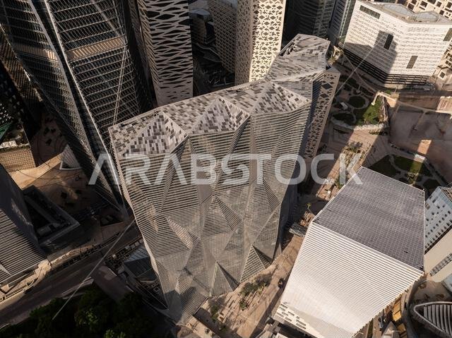 Modern buildings in King Abdullah Financial District (KAFD), Riyadh, Saudi Arabia.