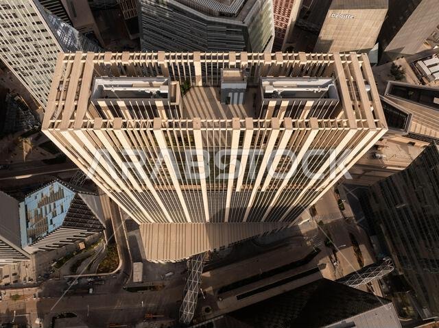 Modern buildings in King Abdullah Financial District (KAFD), Riyadh, Saudi Arabia.