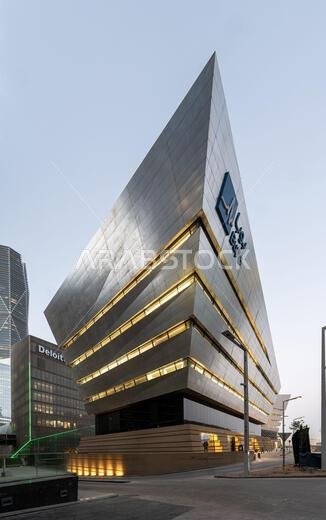 Modern buildings in King Abdullah Financial District (KAFD), Riyadh, Saudi Arabia.