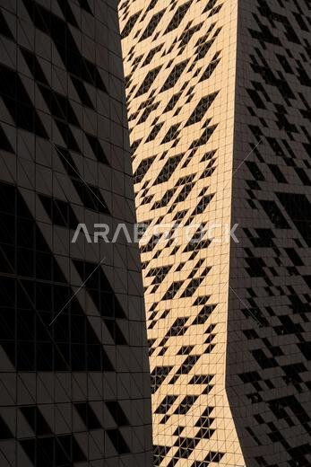 Modern buildings in King Abdullah Financial District (KAFD), Riyadh, Saudi Arabia.