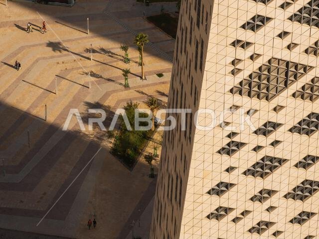 Modern buildings in King Abdullah Financial District (KAFD), Riyadh, Saudi Arabia.