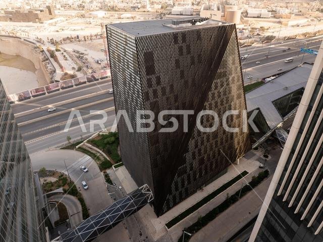 Modern buildings in King Abdullah Financial District (KAFD), Riyadh, Saudi Arabia.