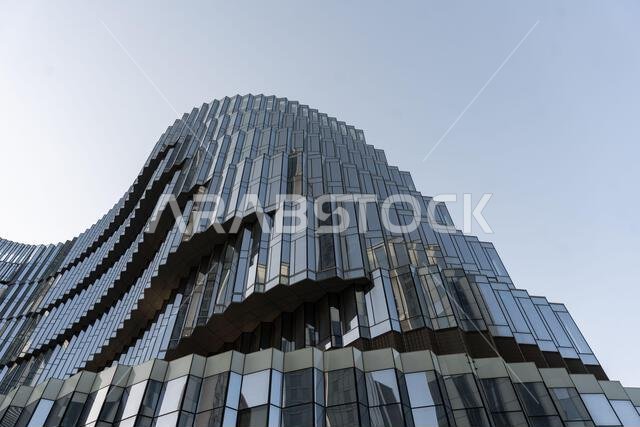 Modern buildings in King Abdullah Financial District (KAFD), Riyadh, Saudi Arabia.