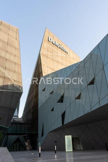 Modern buildings in King Abdullah Financial District (KAFD), Riyadh, Saudi Arabia.