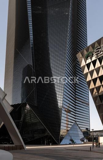 Modern buildings in King Abdullah Financial District (KAFD), Riyadh, Saudi Arabia.