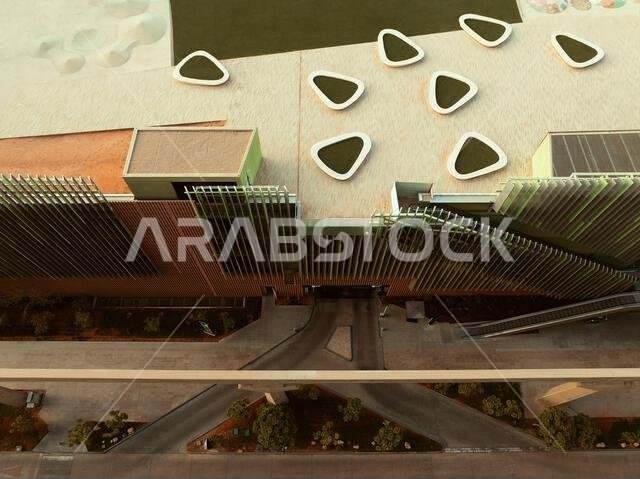 Modern buildings in King Abdullah Financial District (KAFD), Riyadh, Saudi Arabia.