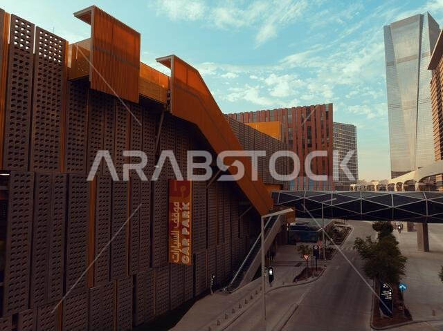 Modern buildings in King Abdullah Financial District (KAFD), Riyadh, Saudi Arabia.