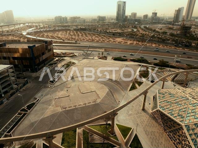 Modern buildings in King Abdullah Financial District (KAFD), Riyadh, Saudi Arabia.