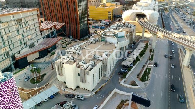 Modern buildings in King Abdullah Financial District (KAFD), Riyadh, Saudi Arabia.