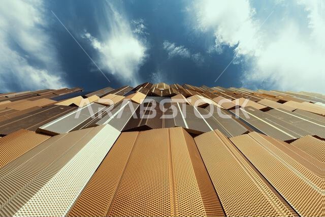 Modern buildings in King Abdullah Financial District (KAFD), Riyadh, Saudi Arabia.