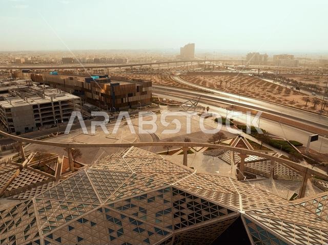 Modern buildings in King Abdullah Financial District (KAFD), Riyadh, Saudi Arabia.