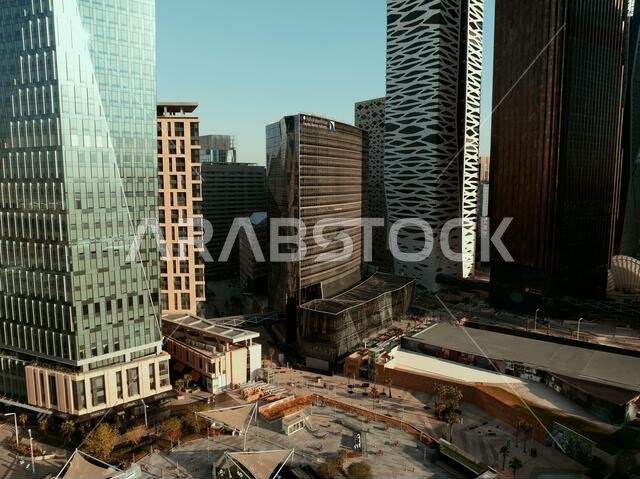Modern buildings in King Abdullah Financial District (KAFD), Riyadh, Saudi Arabia. Modern buildings in King Abdullah Financial District (KAFD), Riyadh, Saudi Arabia.