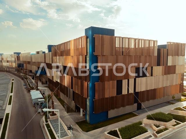 Modern buildings in King Abdullah Financial District (KAFD), Riyadh, Saudi Arabia.